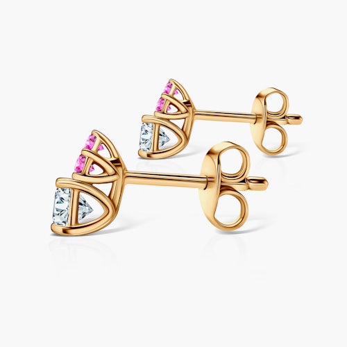 Kolczyki Fairytale: złote, białe szafiry